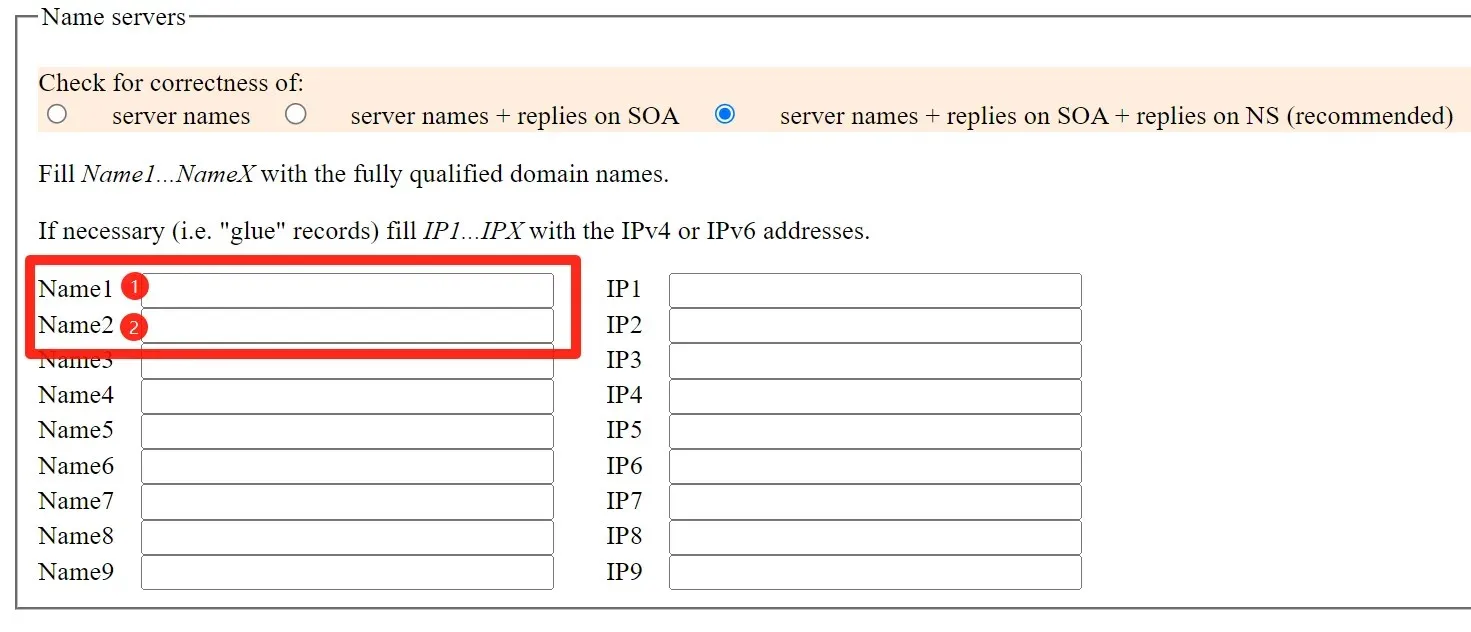 nic.eu.org 的 Name servers 欄位